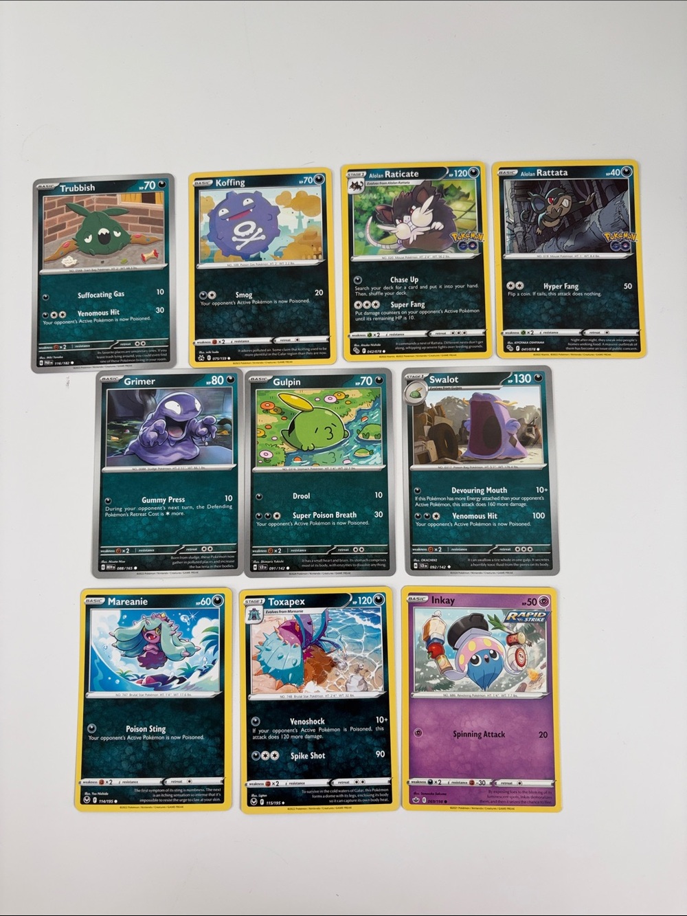 ☠️ Poison & Pollution Pokémon Card Lot | Koffing Trubbish Grimer Toxapex ✨5/$25✨